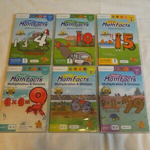 6 Preschool Primary School Prep Math Facts DVD's